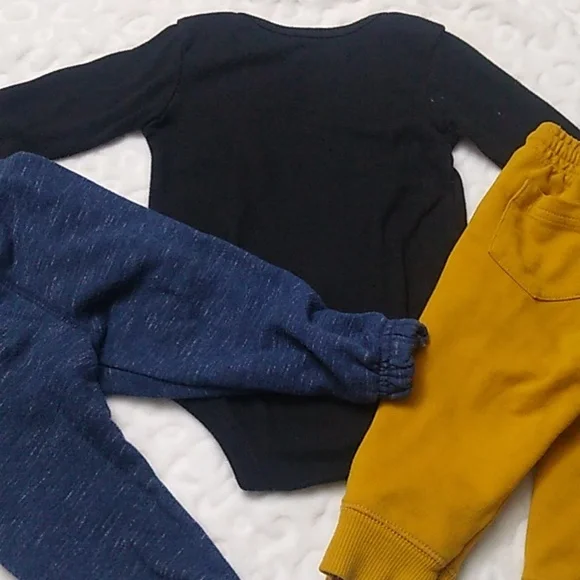 😂 Funny Boys 12 Months Long Sleeve Top & 2 Pair Joggers Bundle - Picture 6 of 10